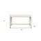 Homeroots 50" White and Gold Writing Desk With Two Drawers 491422 - alternate 5