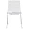 Leisuremod Astor Plastic Dining Chair with White Steel Base Water Ripple Design in Clear ACW-20CL - alternate 6