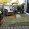 Homeroots 3' X 5' Green Copper And Beige Abstract Washable Indoor Outdoor Area Rug 603725 - alternate 6
