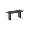 Homeroots 79" Black Solid Wood Double Pedestal Base Oval Dining Table 712132 - alternate 4