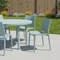 Homeroots Set of Four Baby Blue Heavy Duty Plastic Outdoor Stacking Dining Chairs, 4PK 565207 - alternate 4
