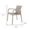 Homeroots Set of Two Taupe Heavy Duty Plastic Outdoor Stacking Dining Chairs, 2PK 565197 - alternate 4