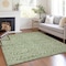 Homeroots 5' X 8' Green And Ivory Geometric Washable Indoor Outdoor Area Rug 583493 - alternate 4