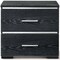 Homeroots 15" X 22" X 23" Black (High Gloss) Wood Veneer (Paper) Nightstand 347546 - alternate 5