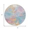 Homeroots 8' Teal Blue Gold And Pink Round Abstract Washable Indoor Outdoor Area Rug 618558 - alternate 3