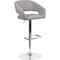 Flash Furniture Gray Fabric Adjustable Height Barstool CH-122070-GYFAB-GG - alternate 1