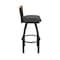 Holland Bar Stool Co Revelle 30in Swivel Bar Stool with Black Wrinkle Finish, Medium Back and Canter Iron Seat 881 - alternate 4