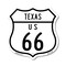 Signmission Texas Route Marker Shield Sign Us 66, 6 Inch X 6 Inch, Plastic Sign SHI-P-6-466 - alternate 1