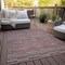 Homeroots 3' X 5' Red Beige And Copper Striped Washable Indoor Outdoor Area Rug 587932 - alternate 4