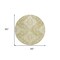 Homeroots 8' Wheat Gold And Ivory Round Medallion Washable Indoor Outdoor Area Rug 589058 - alternate 4
