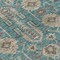 Homeroots 8' Teal Blue Aqua And Beige Round Oriental Washable Indoor Outdoor Area Rug 582136 - alternate 4