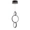 Jonathan Y Loop 7.8 in. Adjustable Integrated LED Metal Ring Pendant, Black JYL7210A - alternate 5