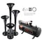 Vevor Train Horns Kit 4 Trumpet Air Horn Kit 120 psi Air Compressor 1.6 Gal Tank HS-660 - alternate 1