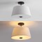 Jonathan Y Isabella 15" 3-Light Modern Contemporary Metal Tapered Drum LED Semi Flush Mount, Oil Rubbed Bronze JYL9922B - alternate 5