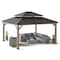 Sunjoy Archwood 13 ft. x 15 ft. Cedar Framed Gazebo with Brown Steel 2-tier Hip Roof Hard Top A102007772 - alternate 1