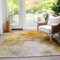 Homeroots 9' X 12' Orange Copper And Terra Cotta Abstract Washable Indoor Outdoor Area Rug 577725 - alternate 6