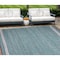 Homeroots 8' X 10' Teal Striped Hand Woven Area Rug With Fringe 557083 - alternate 3