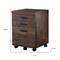 Homeroots 25" Brown Particle Board and Wood Filing Cabinet With Drawers 333501 - alternate 4