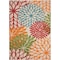 Homeroots 5' X 8' Ivory Green Blue Red And Orange Floral Indoor Outdoor Area Rug 546670 - alternate 4