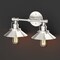 Gatco Modern Farmhouse Metal Double Sconce, Satin Nickel 1721 - alternate 2