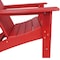 Newtechwood Modern Flat Top Adirondack Chair in Ruby Red P013-896 - alternate 3