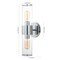 Jonathan Y Quinn 15.5" 2-Light Mid-Century Modern Iron/Acrylic LED Sconce, Chrome/Clear JYL9913B - alternate 5