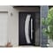 Vdomdoors Steel Door Deux 6500 Black Sidelight Exterior Window Stainless Inserts Single Modern Painted-W36+14 DEUX6500EXD-BLK-W36+14 x H80-Left-hand Inswing - alternate 2