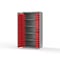 Strong Hold 14 GA Bin Cabinet with 4 shelves No Legs - 36 In W. x 72 In. H x 24 In. D - 94 Red Bins 36-BS-244-94R-NL-L - alternate 2