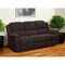 Homeroots 79" Brown Chenille Reclining Sofa With Black Legs 491323 - alternate 2