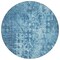 Homeroots 8' Blue Round Ikat Washable Indoor Outdoor Area Rug 576973 - alternate 3