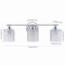Jonathan Y Spaulding Vintage 22 in. 3-Light Iron/Chevron Pattern Glass Farmhouse Cottage LED Vanity Light, Chrom JYL3550A - alternate 8