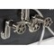 Kingston Brass Wall Mount Clawfoot Tub Faucet, Brushed Nickel AE8458CG - alternate 2