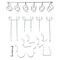 Performance Tool 95 pc. Peg Hook Assortment, Steel, Zinc Plated, Pegboard Hooks W5160 - alternate 1