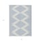 Homeroots 3' X 5' Ivory And Blue Geometric Washable Indoor Outdoor Area Rug 598752 - alternate 6