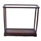 Homeroots 13in Dark Brown And Clear Glass Standard Display Stand 364372 - alternate 1