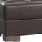 Homeroots 52" Brown Faux Leather Tufted Storage Ottoman 608894 - alternate 3