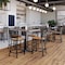 Flash Furniture HERCULES Black Ladder Back Metal Restaurant Counter Stool - Natural Wood Seat XU-DG697BLAD-24-NATW-GG - alternate 1