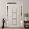 Vdomdoors Front Exterior Prehung Metal-Plastic Door, Manux 8661 White Silk, 2 Side and Top Sidelite Transom,  MANUX8661EXD-WS-W14+36+14xH80+14-RH - alternate 2