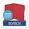 Pendaflex Colored Top Tab Fastener Folders, 1/3-Cut Tab: Assorted, Expands 2", 2 Fasteners, Letter, Red, 50PK 22740 - alternate 3