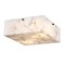 Jonathan Y Giulia 13" 2-Light Modern Contemporary Alabaster/Iron Square LED Flush Mount, White Marbling/Black JYL1201B - alternate 1