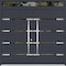Vdomdoors Metal Double Doors Deux 1105 Gray Graphite Mirrored Glass Top Transom Entry Modern Painted (W72xH96 DEUX1105DEXD-GRE-W72xH96+12-LH-I - alternate 1