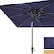 Homeroots 9ft Navy Blue Polyester Rectangular Tilt Market Patio Umbrella 485616 - alternate 5