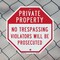 Signmission Private Property No Trespassing Vio, 10 inch X 10 inch, Aluminum Metal Signs, 2PK OC-A-2PACK-10-171 - alternate 2