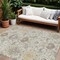 Homeroots 8' X 10' Beige Brown And Green Damask Washable Indoor Outdoor Area Rug 599397 - alternate 1