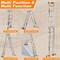 Wrightmaster 17 ft. Aluminum Multi-Position Ladder w/ Wheels and Stabilizer Bar, 330 lbs. Load Capacity, Orange ZOR-17FT-OR - alternate 4
