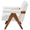 Baxton Studio Georgina Japandi Cream Boucle and Walnut Brown Wood Accent Chair 253-14003-ZORO - alternate 5