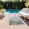 Homeroots 8' Runner Purple Abstract Washable Non Skid Indoor Outdoor Runner Rug 559605 - alternate 4