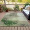 Homeroots 9' X 12' Artichoke Green And Ivory Abstract Washable Indoor Outdoor Area Rug 632021 - alternate 3