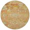 Homeroots 8' Coral Blue And Green Round Floral Washable Indoor Outdoor Area Rug 604074 - alternate 3
