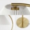 Jonathan Y Devon 60.5" Modern Glam Metal Arc LED Floor Lamp with Pleated Shade, Brass Gold/White JYL1148A - alternate 5